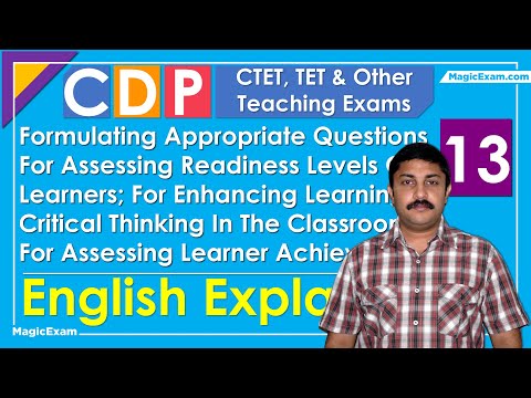 Formulating Appropriate Questions Assessing Readiness Learning Critical Thinking CTET CDP 13 English