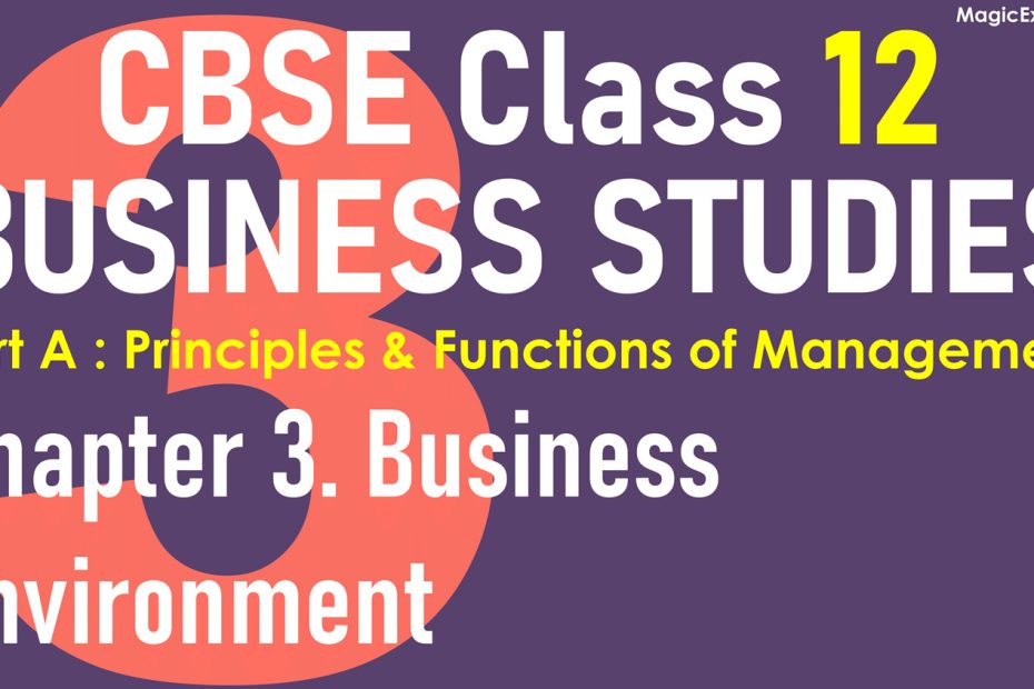 CBSE Class 12 BUSINESS STUDIES Chapter 3 Business Environment BST Lecture Notes Revision