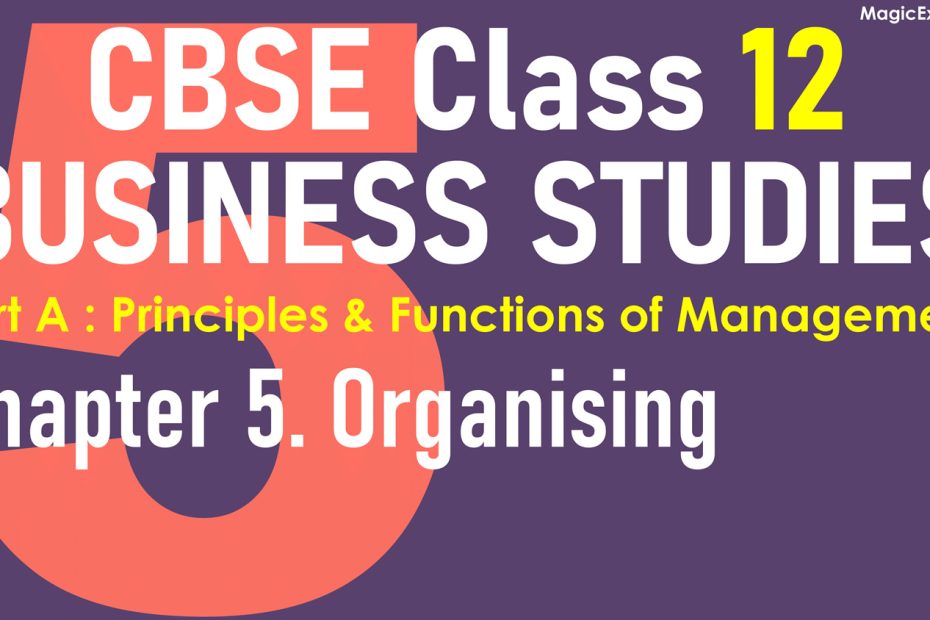 CBSE Class 12 BUSINESS STUDIES Chapter 5 Organising BST Lecture Notes Revision