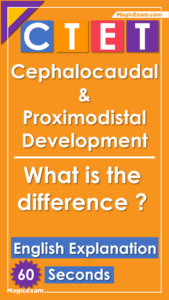 Cephalocaudal Proximodistal Development Differences English CTET CDP