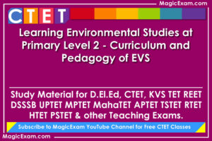 learning environmental studies at primary level 2 curriculum and pedagogy of evs study material for deled ctet cdp pedagogy teaching exams magicexam