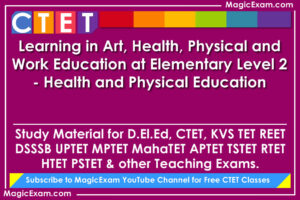 learning in art health physical and work education at elementary level 2 health and physical education study material for deled ctet cdp pedagogy teaching exams magicexam