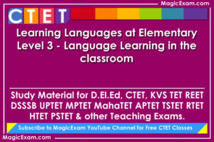 learning languages at elementary level 3 language learning in the classroom study material for deled ctet cdp pedagogy teaching exams magicexam