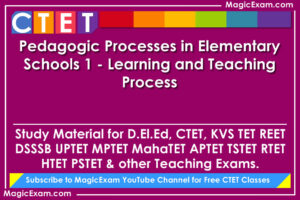 pedagogic processes in elementary schools 1 learning and teaching process study material for deled ctet cdp pedagogy teaching exams magicexam